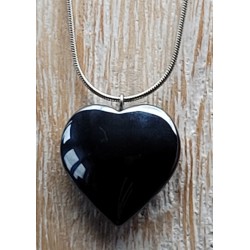 Collier Coeur Hématite