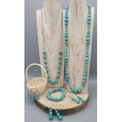 Collier en Perles Turquoises